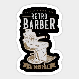 Retro Barber Sticker